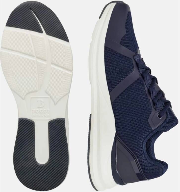 Boggi Milano B Tech Technische Stoffen Sneakers Blue Heren