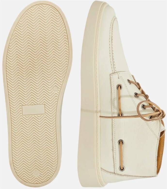 Boggi Milano Leren hoge boot Beige Heren