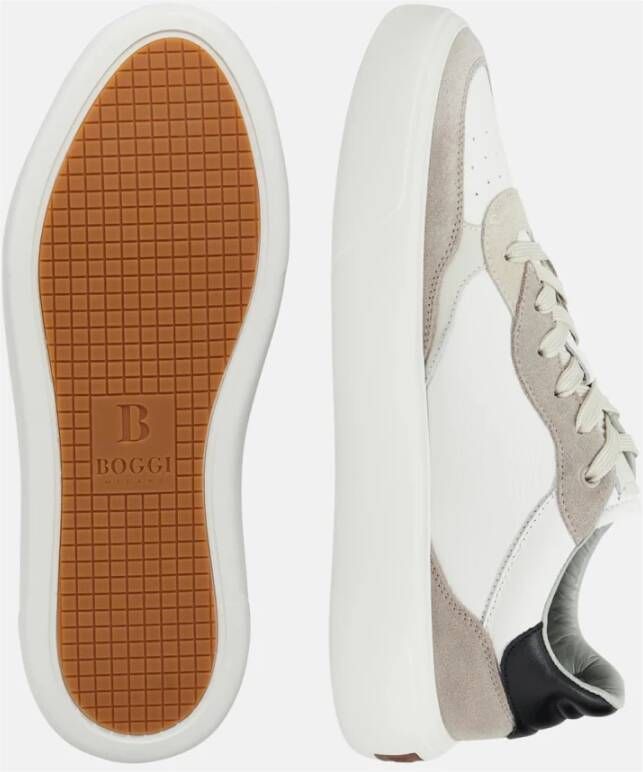 Boggi Milano Leren Sneakers met Macro Logo Multicolor Heren