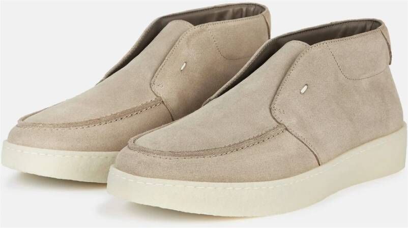Boggi Milano Suède Laarsjes Brown Heren