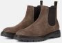 Boggi Milano Ankle Boots van Suède Brown Heren - Thumbnail 3