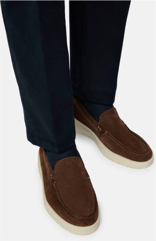 Boggi Milano Suede Loafers Brown Heren