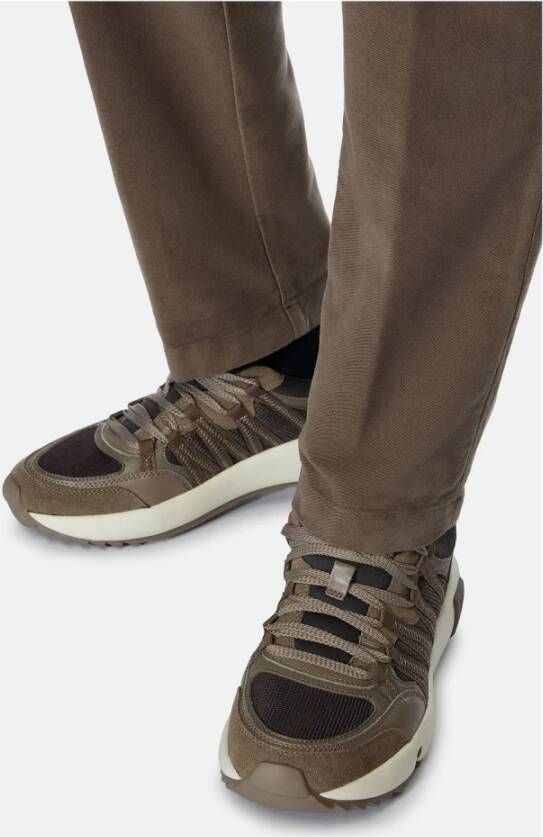 Boggi Milano Trainers van technisch materiaal en leer Gray Heren