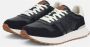 Boggi Milano Tumbled Leather Sneakers Blue Heren - Thumbnail 3