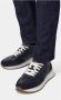 Boggi Milano Tumbled Leather Sneakers Blue Heren - Thumbnail 4