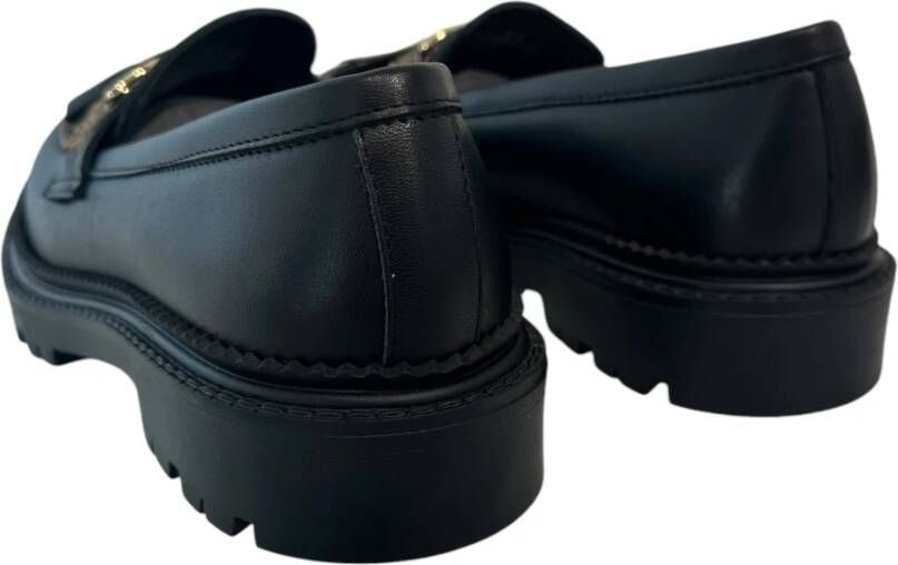 Borbonese Leren Mocassin met Rubberen Zool Accessoire Black Dames