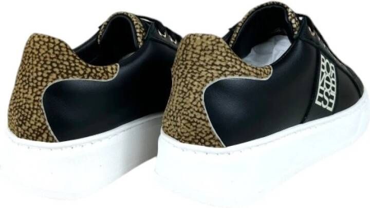 Borbonese Platte sneakers van zacht leer Black Dames