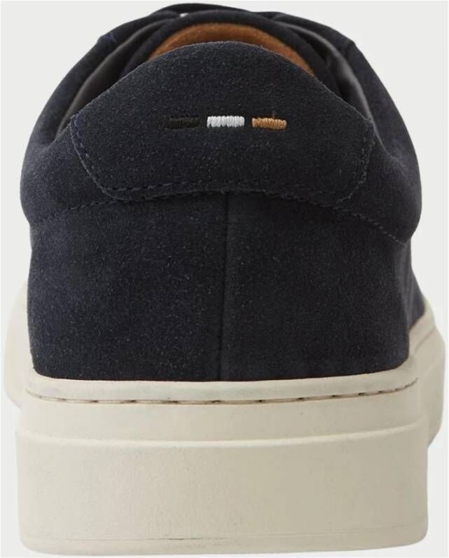 Boss Blauwe Suède Lage Sneakers