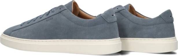 Boss Blauwe Suède Lage Sneakers