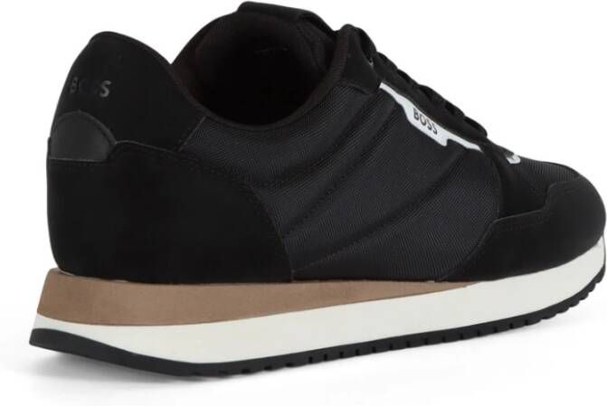 Boss Ecosuede en Stoffen Sneakers Black Heren