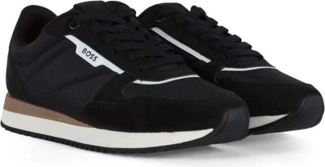Boss Ecosuede en Stoffen Sneakers Black Heren