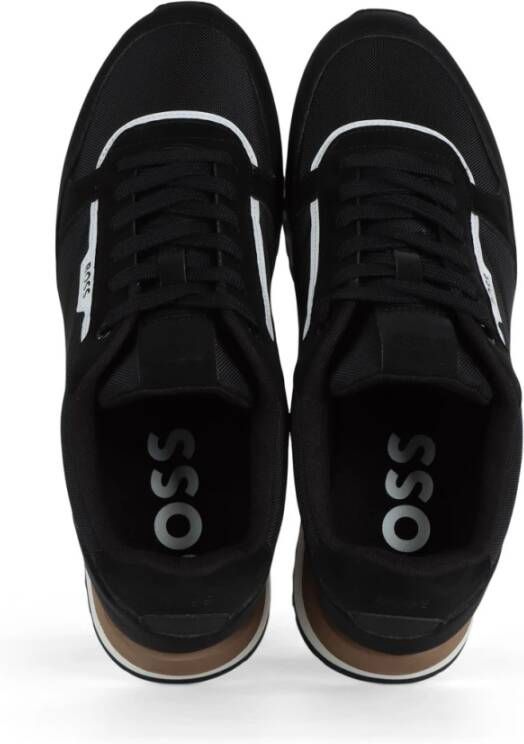 Boss Ecosuede en Stoffen Sneakers Black Heren