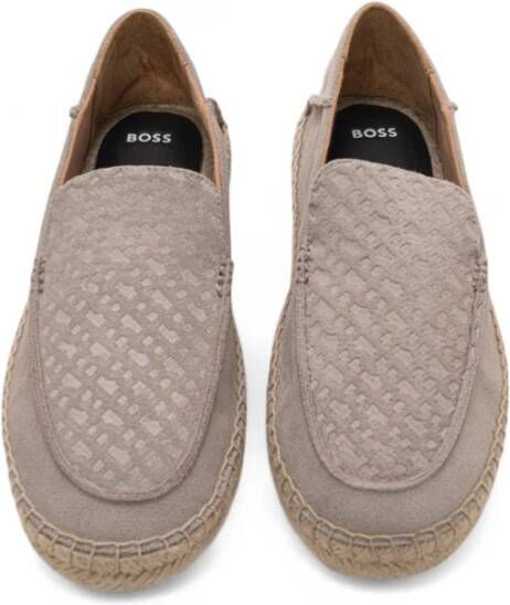 Boss Espadrilles met rafia detail en antislipzool