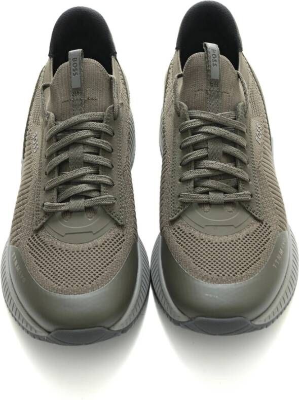 Boss High-top sneaker met zijlogo Blue Heren