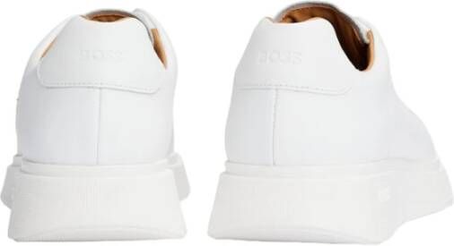 Boss Hoogwaardige leren sneakers White Heren