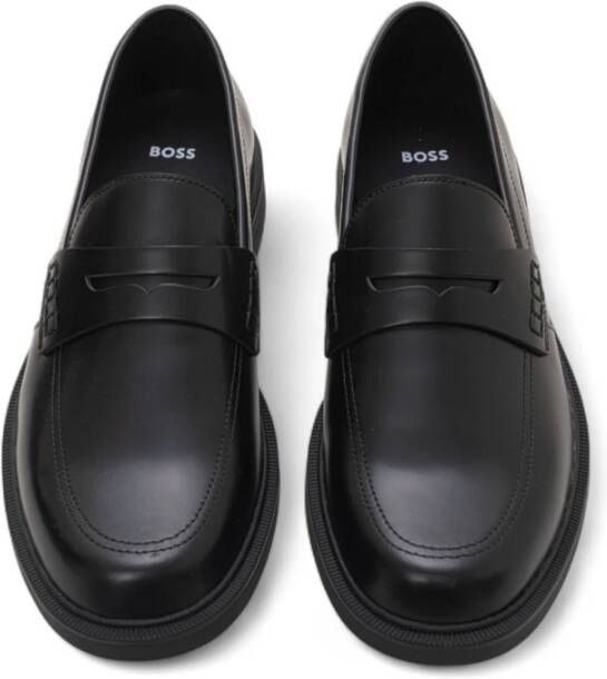 Boss Leren Loafer met Zijlogo
