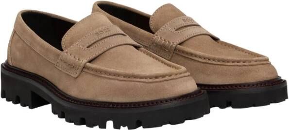 Boss Lichtbeige Loafers Julyo Model Beige Heren
