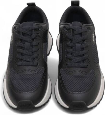 Boss Reflecterende hoge sneaker met profielzool