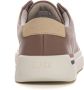 Boss Retro Logo Leder Sneakers met Veters Beige Heren - Thumbnail 4