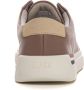 Boss Retro Logo Leren Sneakers met Veters Beige Heren - Thumbnail 4