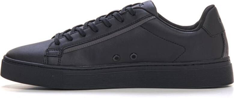 Boss Rhys-Tenn-Pusdth Leather sneakers with laces Black Heren