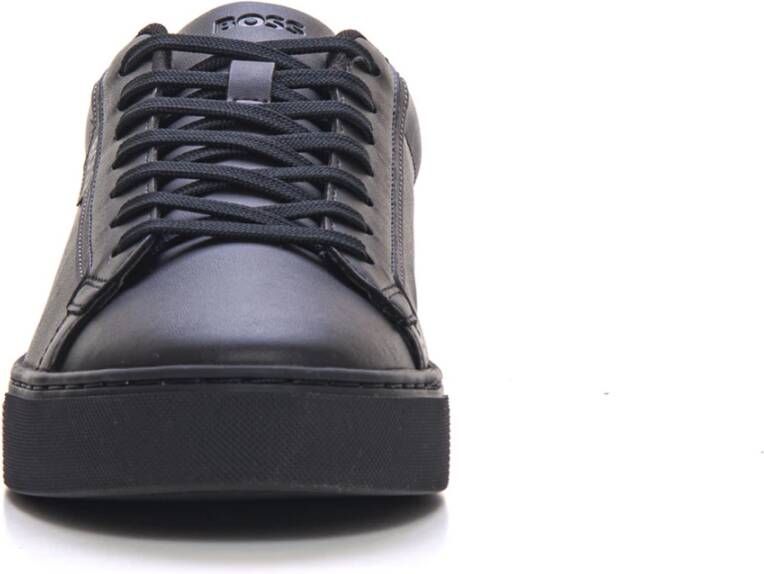 Boss Leren Sneakers met Veters White Heren