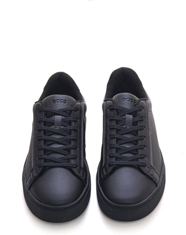 Boss Leren Sneakers met Veters White Heren