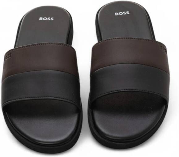 Boss Slippers met tweekleurige band en antislipzool