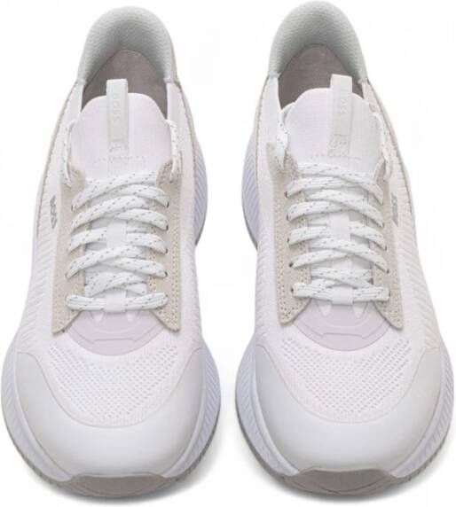 Boss Stoffen hoge top slip-on sneakers