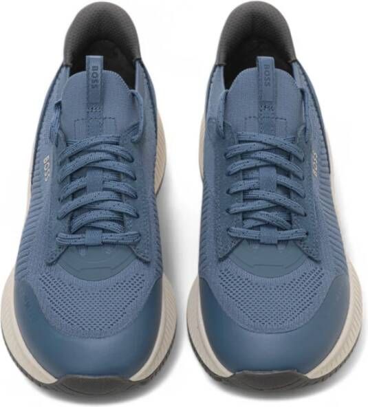 Boss Stoffen hoge top slip-on sneakers