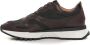 Boss Vintage leren sneaker met zijlogo Brown Heren - Thumbnail 2