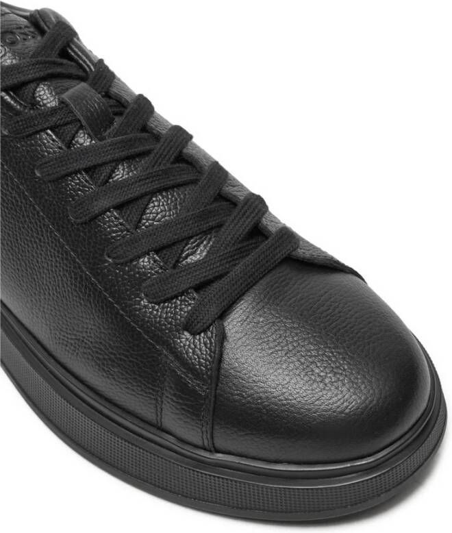 Boss Zwarte leren sneakers Black Heren