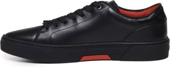 Boss Zwarte Sneakers met 98% Katoen Black Heren