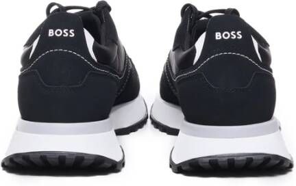 Boss Zwarte Sneakers met 98% Katoen Black Heren