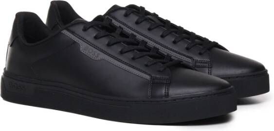 Boss Zwarte Sneakers met Logo Black Heren