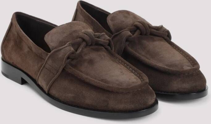 Bottega Veneta Bruine Suède Loafers Luxe Schoenen