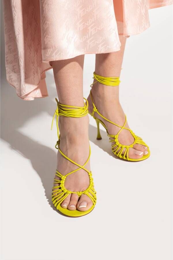 Bottega Veneta Dot heeled sandals Geel Dames