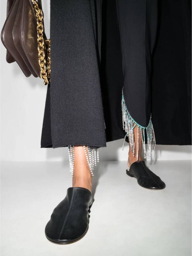 Bottega Veneta Dot Sock Zwarte Leren Slipper