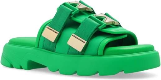 Bottega Veneta Flash slides Groen Heren