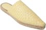 Bottega Veneta Gele Geweven Leren Espadrille Muilezel - Thumbnail 2