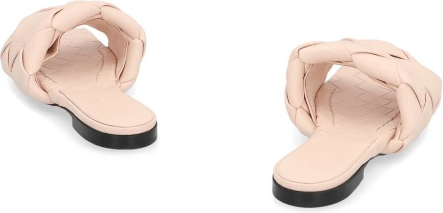 Bottega Veneta Geweven Leren Platte Sandalen