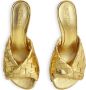 Bottega Veneta Gouden Intrecciato Platte Schoenen - Thumbnail 2