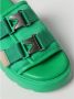 Bottega Veneta Groene Tech Slide Sandalen Chunky Zool - Thumbnail 2