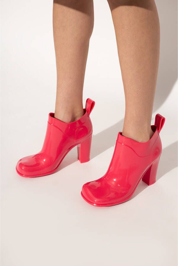 Bottega Veneta Shiny heeled ankle boots Roze Dames