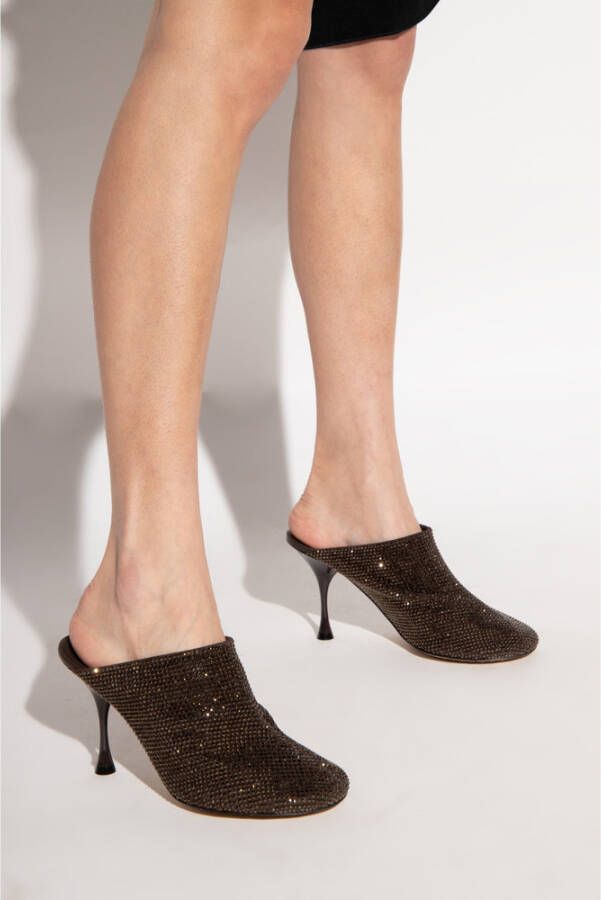Bottega Veneta Sparkle Dot Sock mules Bruin Dames