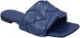 Bottega Veneta Blauwe Intrecciato Platte Sandalen - Thumbnail 3