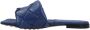 Bottega Veneta Blauwe Intrecciato Platte Sandalen - Thumbnail 4