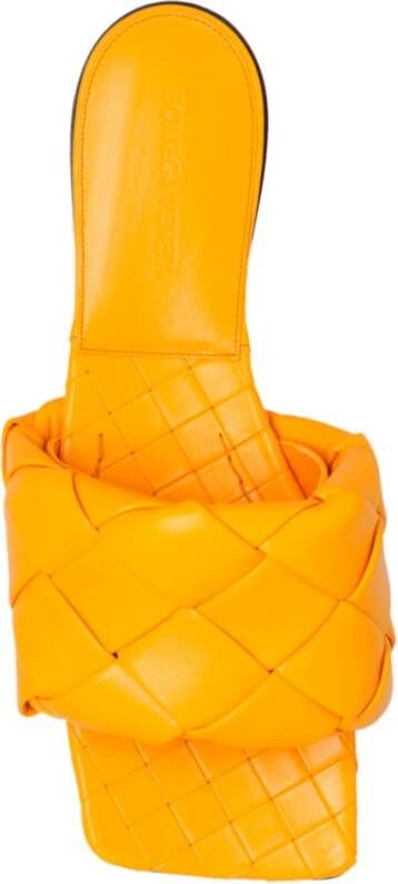 Bottega Veneta Leather Slides Oranje Dames