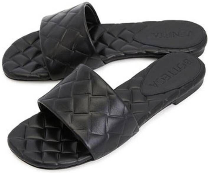 Bottega Veneta Luxe Leren Open Teen Muiltjes