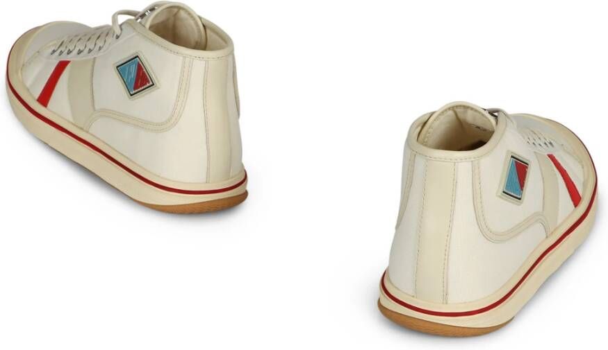 Bottega Veneta Mid-top leren sneakers met ronde neus